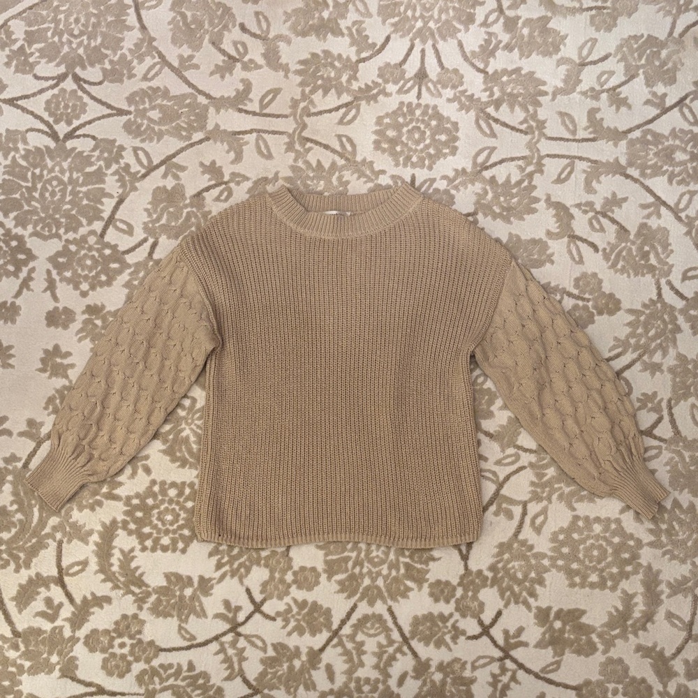 Angashion 🤎 Cable Knit Tan Sweater‎ 🤎 Women's Size Medium